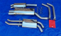 Preview: Edelstahl Auspuffanlage BMW E46ci Friedrich Motorsport 2x76 scharf
