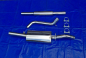 Preview: Edelstahl Auspuffanlage VW Golf 2 mit VSD 1x60