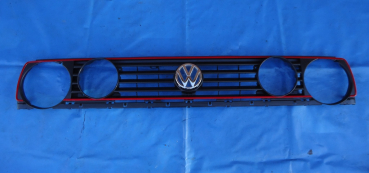 GTI VW Jetta 2 Doppelscheinwerfergrill mit Chromemblem Originalteil