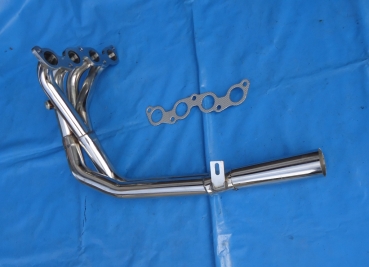 Preview: Edelstahl Fächerkrümmer VW Polo 3  60 mm Anschluss