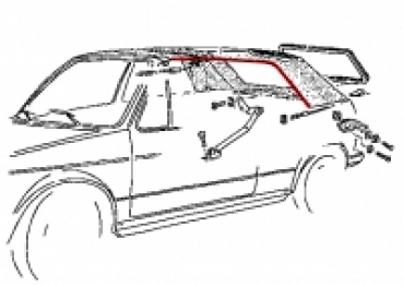 Spannseile seitlich, passend VW  Golf 1 Cabrio