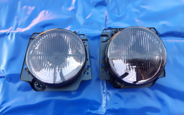 Scheinwerfer Streuscheibe VW Jetta 2 dunkel schwarz mit Fadenkreuz