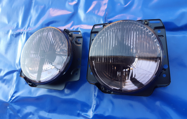 Preview: Scheinwerfer Streuscheibe VW Jetta 2 dunkel schwarz mit Fadenkreuz