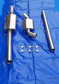 3 Zoll 76 mm Edelstahl Auspuffanlage Jetta 2    1x76