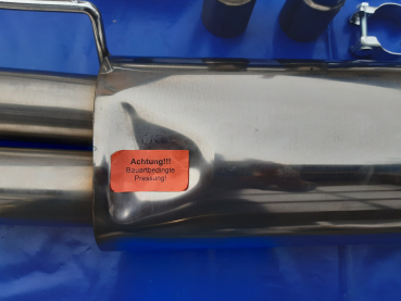 Edelstahl Auspuffanlage VW Golf 3 Diesellook 2x76