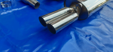 3 Zoll (76mm) VW Golf 2 Endrohr 2x60 Friedrich Motorsport