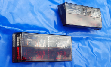 Preview: Rückleuchten KLarglas Schwarz/rot (kurz)