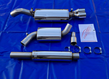 3 Zoll (76mm) VW Golf 2 Endrohr 2x80 Friedrich Motorsport