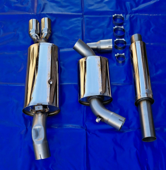 3 Zoll (76mm) VW Golf 2 Endrohr 2x80 Friedrich Motorsport