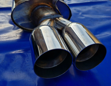 3 Zoll (76mm) VW Golf 2 Endrohr 2x80 Friedrich Motorsport