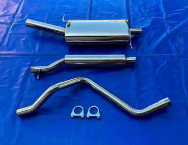 Edelstahl Auspuffanlage VW Golf 1 Cabrio Race 1x60 mit VSD