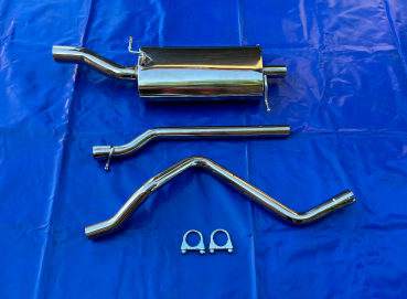 Edelstahl Auspuffanlage VW Golf 1 Cabrio Race S-60