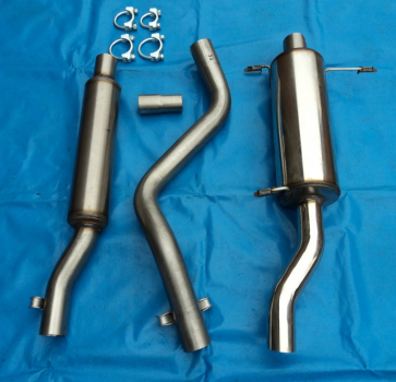 Edelstahl Auspuffanlage in 55mm mit S-60