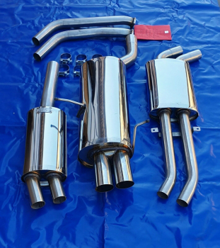 Edelstahl Auspuffanlage BMW E46ci Friedrich Motorsport 2x76 scharf