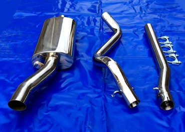 Edelstahl Auspuffanlage VW Golf 1 mit VR 1x76 S-Rohr FK