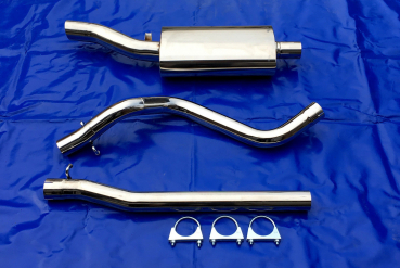 Edelstahl Auspuffanlage VW Scirocco 1 mit VR 1x76 S-Rohr FK