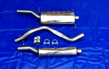 Edelstahl Auspuffanlage VW Golf 1 Cabrio mit VSD Novus