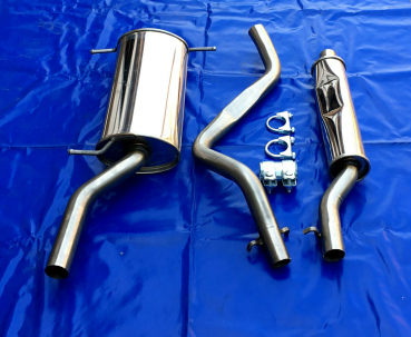 Edelstahl Auspuffanlage VW Golf 1 Cabrio mit VSD Novus