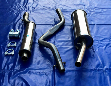Edelstahl Auspuffanlage VW Golf 1 mit VSD und rund Novus