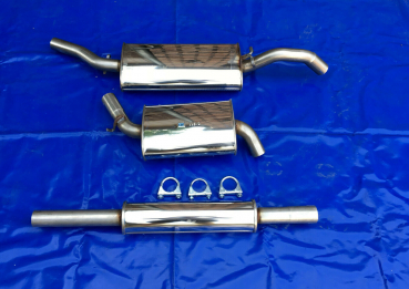 Edelstahl Auspuffanlage VW Golf 2 GTI  von Novus  50mm Edelstahl