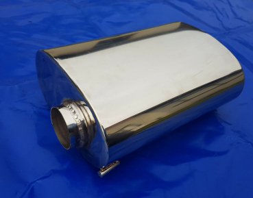 T4 Auspuff Edelstahl Universal-Auspufftopf Aus Edelstahl – 4x2x10 Zoll, Ideal Für Tuning & Ersatz Universal Endschalldämpfer Backbox