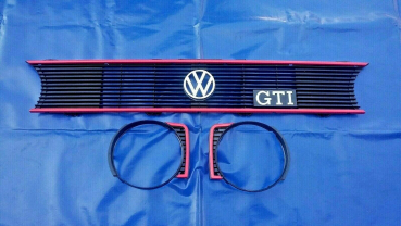 GTI Grill komplett mit Chromemblem und GTI-Schild