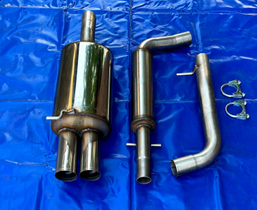 Edelstahl Auspuffanlage VW Golf 4 IV Audi A3 8L  2x76