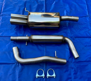Edelstahl Auspuffanlage VW Golf 4 IV Audi A3 8L  2x76