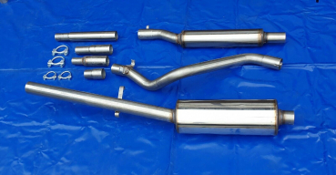 Edelstahl Auspuffanlage Jetta 1   1x60 mit E-Nummer und Gutachten