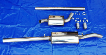 Edelstahl Auspuffanlage VW Jetta 2 Gruppe A 60 mm mit Gutachten