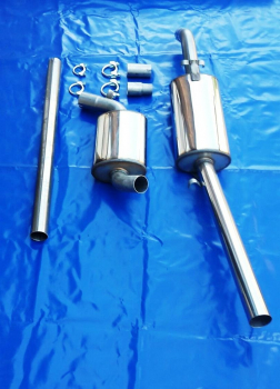 Edelstahl Auspuffanlage VW Jetta 2 Gruppe A 60 mm mit Gutachten
