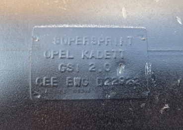 Supersprint Endschalldämpfer Opel Kadett E 2.0 u GSI  2x70 DTM gebörtelt