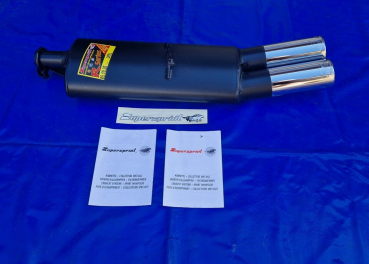 Supersprint Endschalldämpfer Opel Kadett E und Cabrio 2x80 rund gebörtelt