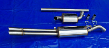 Edelstahl Auspuffanlage VW Jetta 2 Gruppe A 60 mm mit Gutachten  16v Look