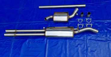 Edelstahl Auspuffanlage VW Jetta 2 Gruppe A 60 mm mit Gutachten  16v Look