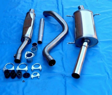 Edelstahl Auspuffanlage VW Scirocco 1 (53) 1x76 scharf
