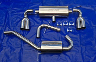 Edelstahl Auspuffanlage Audi A3, Golf 5 u Plus  Duplex 4x76 Edelstahl