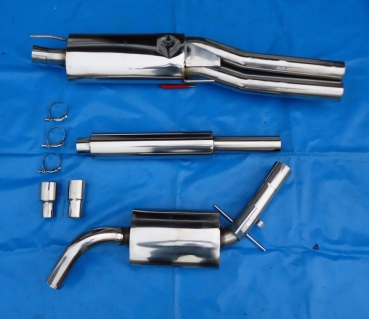 VW Golf 3 Variant Edelstahlanlage 2x76 gerade