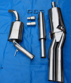 VW Vento Edelstahlanlage mit EG 2x76 gerade