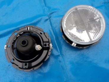schwarze Scheinwerfer mit Fadenkreuz VW Golf 1 ohne Ringe