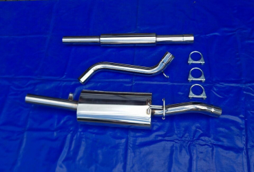 Edelstahl Auspuffanlage VW Golf 2 mit VSD 1x60