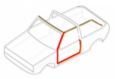 VW Golf 1 Cabrio Türdichtung links