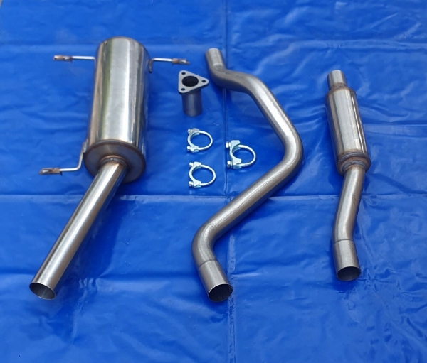 Edelstahl Auspuffanlage VW Scirocco 2 (53b) Novus 55er mit 1x60