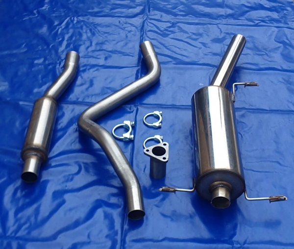 Edelstahl Auspuffanlage VW Scirocco 2 (53b) Novus 55er mit 1x60