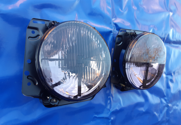 Scheinwerfer Streuscheibe VW Jetta 2 dunkel schwarz mit Fadenkreuz