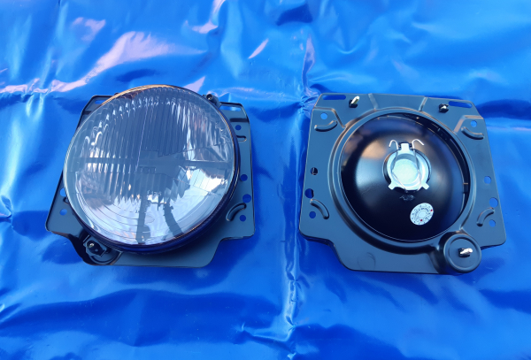 Scheinwerfer Streuscheibe VW Jetta 2 dunkel schwarz mit Fadenkreuz