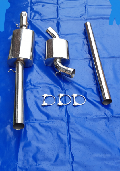 3 Zoll 76 mm Edelstahl Auspuffanlage Jetta 2    1x76