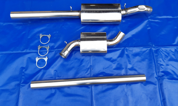 3 Zoll 76 mm Edelstahl Auspuffanlage Jetta 2    1x76