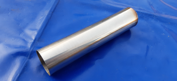 Endrohr Edelstahl poliert 1x63 ca 27 cm lang
