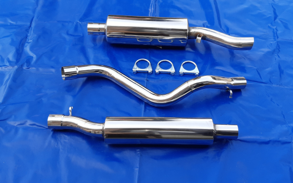 Edelstahl Auspuffanlage VW Scirocco 1 (53) mit VSD S-Rohr 60